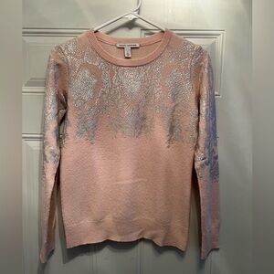 Autumn Cashmere Cashmere Peach/Sliver Sweater Size S